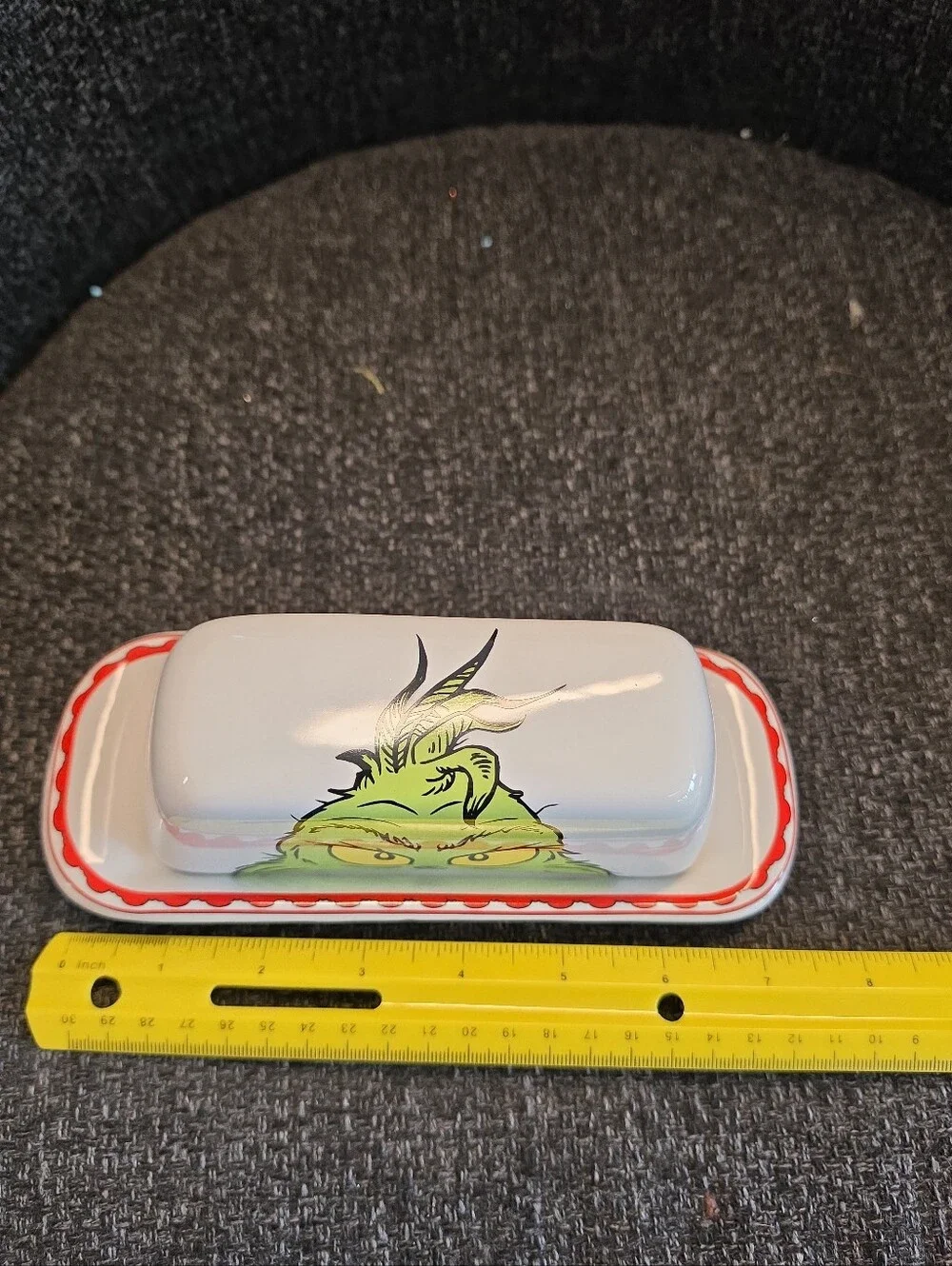 NEW Biroworld The Grinch Who Stole Christmas Butter Dish Sleigh Bell Bistro
